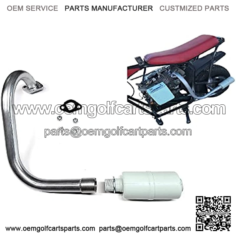 Exhaust With Muffler for: Predator 212cc,Honda GX160, GX200, DuroMax 7 Hp...