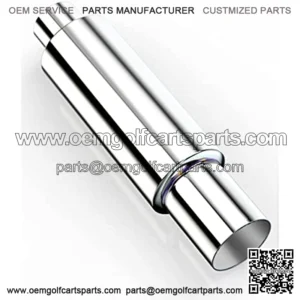 MZS Exhaust Muffler, Stainless Steel Exhaust Tip 18.5" Length 2.5" Inlet 4" Outlet Universal for Car Sedan SUV Truck Vehicles