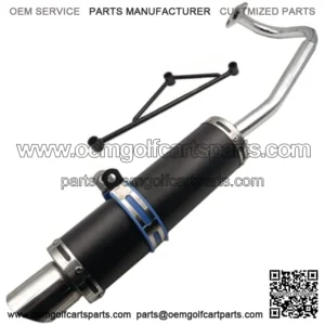 Black Exhaust System Muffler for GY6 50cc Scooters 139QMA 139QMB 4 Stroke Engine