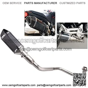 Motorcycle Exhaust Muffler Compatible with Honda Grom Msx125 2013 2014 2015 2016 2017 2018 2019 2020 2021 2022 Motorcycle Exhaust Slip On Muffler Baffle