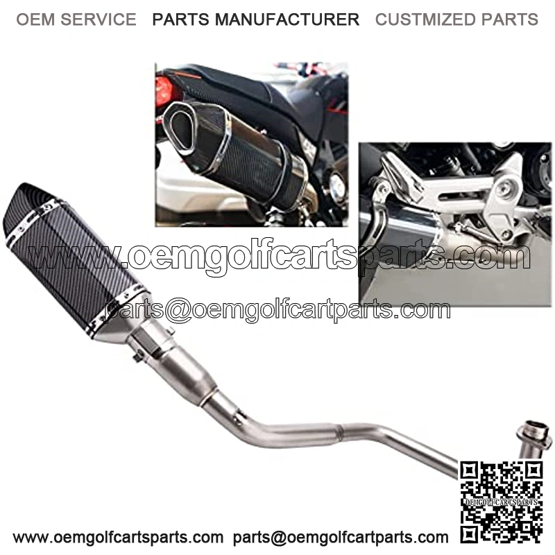 Motorcycle Exhaust Muffler Compatible with Honda Grom Msx125 2013 2014 2015 2016 2017 2018 2019 2020 2021 2022 Motorcycle Exhaust Slip On Muffler Baffle