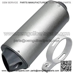 38mm Exhaust Muffler With Clamp for 125cc 140cc 150cc 160cc Lifan Yx SDG Atomik Thumpstar BSE Apollo Kayo Stomp Chinese Made Pit Dirt Bike Gray