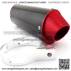 CNC Aluminum Red 38mm Exhaust Muffler With Clamp For 125cc 140cc 150cc 160cc Chinese Dirt Pit Bike Motorcycle