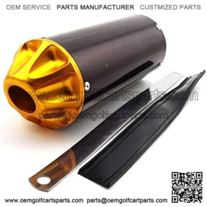 Aluminum Gold 28mm Exhaust Muffler For Chinese Pit Motor Dirt Bike CRF50 XR50 KLX SSR Thumpstar Lifan 50cc 70cc 90cc 110cc 125cc