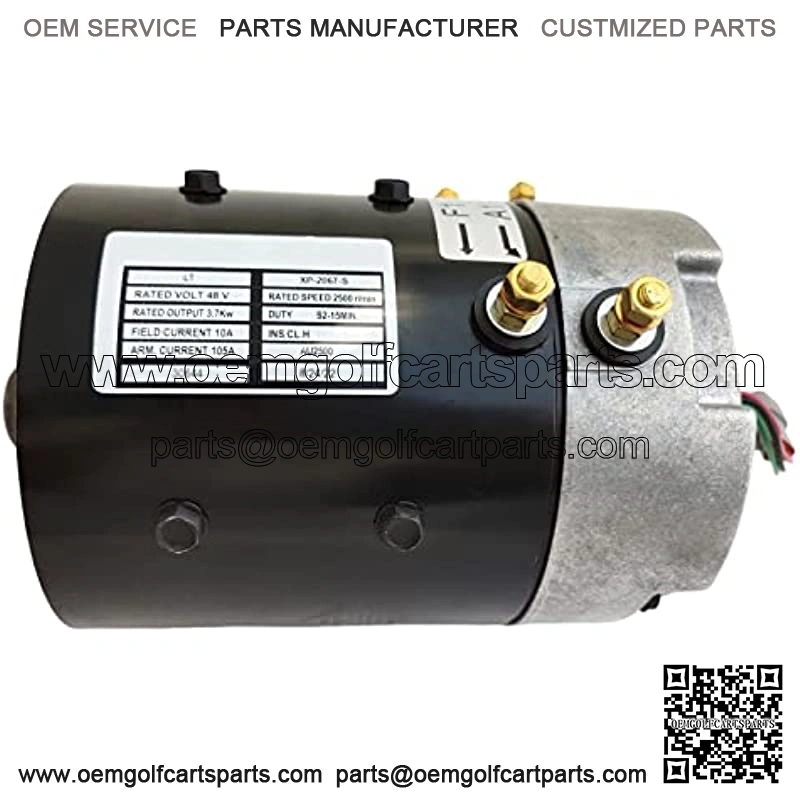 Compatible with SepEx Motor ZQS48-3.7-T-GN 103572501 1035725-01 102240102 3.7 KW Electric Vehicle Club Car Golf Cart 48V DC XP-2067-S Electric Drive Motor