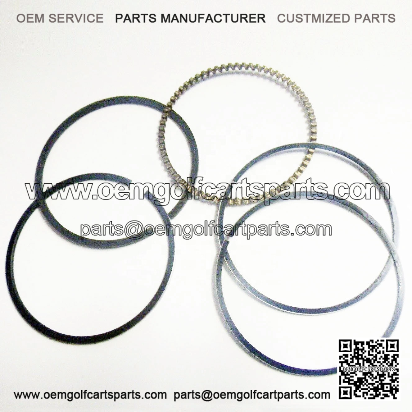 EZGO Gas 4-Cycle 295cc 1991-Up Robins Engine Piston Ring Set | Standard Bore