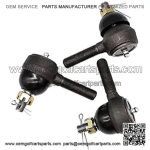 Ball Joint Kit,Set of (3) Tie Rod End with grease fitting Fits for DS Golf Carts (1976-2008)