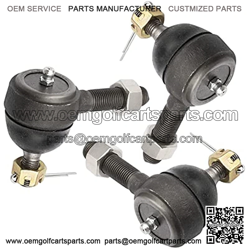 Ball Joint Kit,Set of (3) Tie Rod End with grease fitting Fits for Club Car DS Golf Carts (1976-2008)