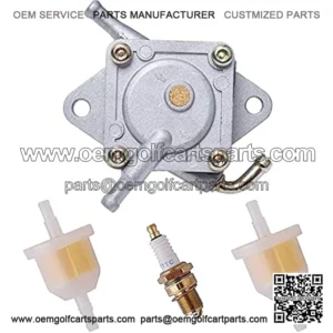 Podoy Club Car Fuel Pump for Compatible with Gas Golf Cart Tune Up Kit with Fuel Filter Spark Plug DS Precedent from 1984 to Present 290FE 350FE Compatible with Kawasaki Engine 1014523