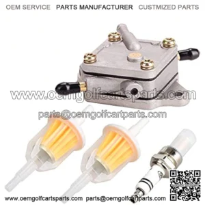 Golf Cart Fuel Pump for 1996-2007 Yamaha G16~G22/Club Car DS & Precedent/EZGO TXT Medalist Marathon, with Free Spark Plug and Fuel Filters