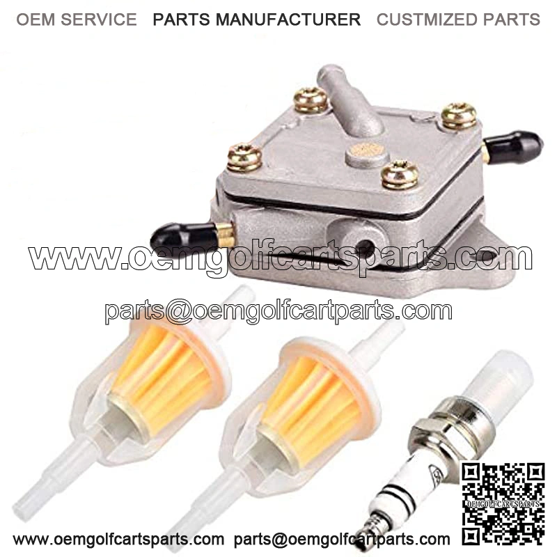 Golf Cart Fuel Pump for 1996-2007 Yamaha G16~G22/Club Car DS & Precedent/EZGO TXT Medalist Marathon, with Free Spark Plug and Fuel Filters