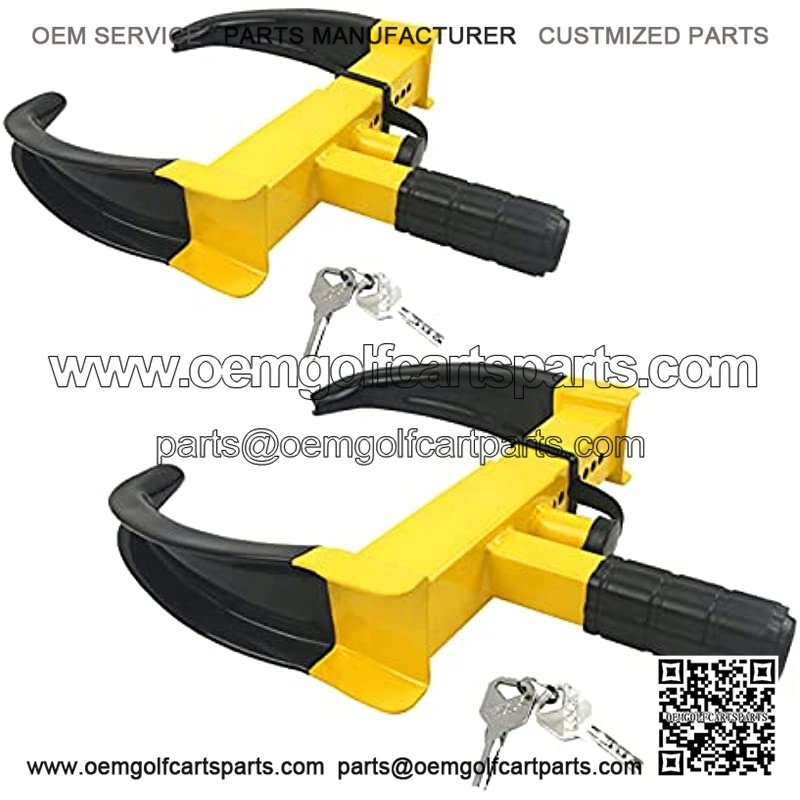 Wheel Clamp Lock Universal Security Tire Lock Anti Theft Lock Fit Most Vehicles Max 10" Tire Width and 7" Reach for Trailers SUV Boats ATV's Motorcycles Golf Cart Great Deterrent 2 Packs