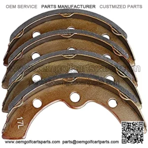 Golf Cart Brake Shoes Kit for Club Car DS & Carryall (Manual Adjust) 1981-1994 OEM# 101146302, 1983-1986 G&E, Yamaha G1 1978-1981 G, Par Car 1986-2017 G&E