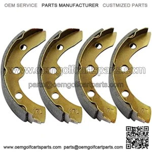 Club Car Brake Shoes Golf Cart for DS G&E 1995-up (Automatic Adjust)& Precedent 1018232-01 Golf Cart Replacement Brake Shoe Pads (2 Short & 2 Long)