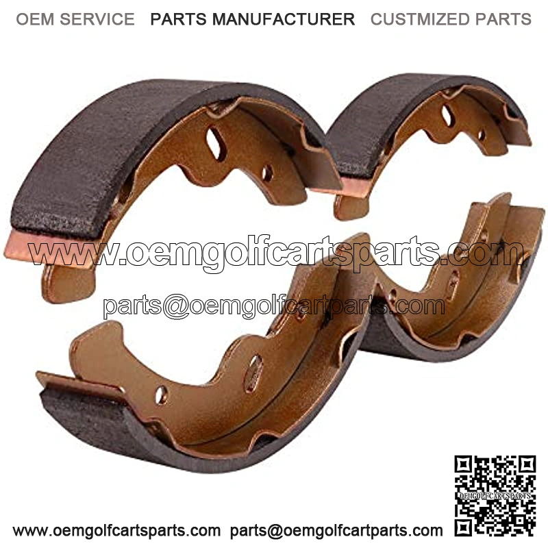 Golf Cart 4Pcs Brake Shoes Fits for E-Z-GO G&E 1997-Up, Electric 1996 TXT and RXV Gas 2008-Up; Fit for Yamaha G14,G16 & G19 G&E 1993-up 27943G01 70794G01
