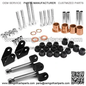 Deluxe Golf Cart Front End King Pin Repair Kit for Club Car DS Gas & Electric Models 1993-UP Kingpin Spindle Bushing Kit