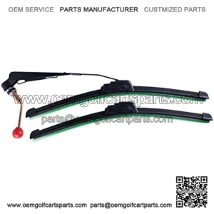 UTV Hand Operated Windshield Wiper Compatible with Polaris Ranger RZR Can Am Kawasaki Honda Pioneer Golf Cart Manual Windshield Wiper Blades Assembly Windshield Kit Instruction Included