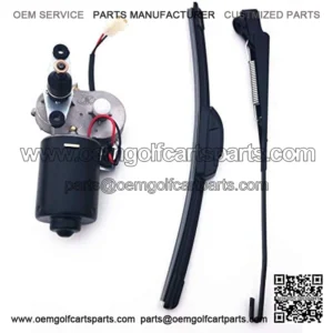 Universal 12V Electric UTV Windshield Wiper Motor Kit Fits Polaris Ranger RZR Kawasaki Honda Pioneer Golf Cart, 110 Degree Sweep Wiper Size: Arm: 13.7inch Blade:13.7inch