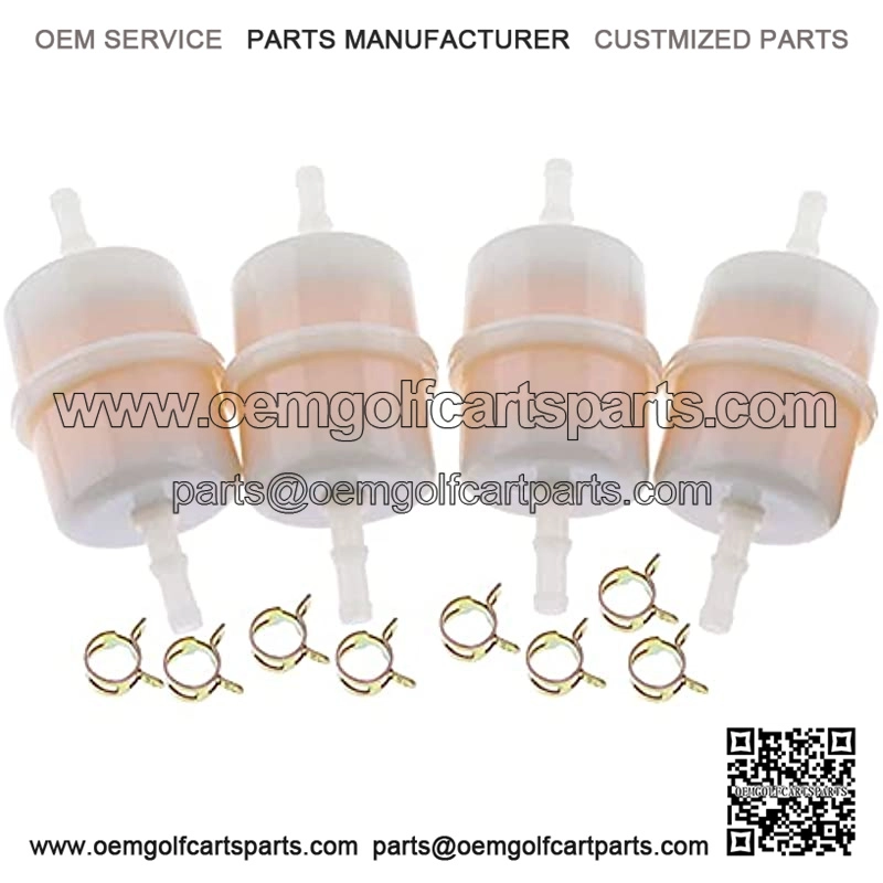 4X 1/4" ID Fuel Filter 15 Micron 24 050 13-S 2405013-S 24-050-13-S 24-050-05-S for CH20S - CH25S, CH670S CH730S - CH750S LH640S LH685S LH690S LH750S LH755S, SV720S to SV740S