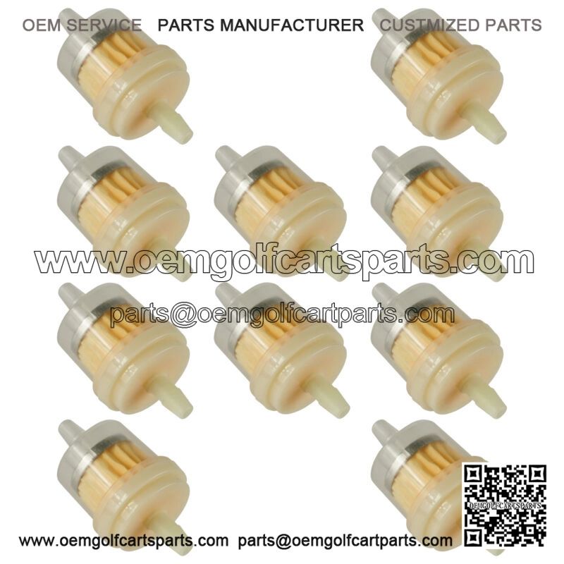 10 Fuel Filter 1/4" or 5/16" fits John Deere AM116304 AM101126 GY20709 M147272