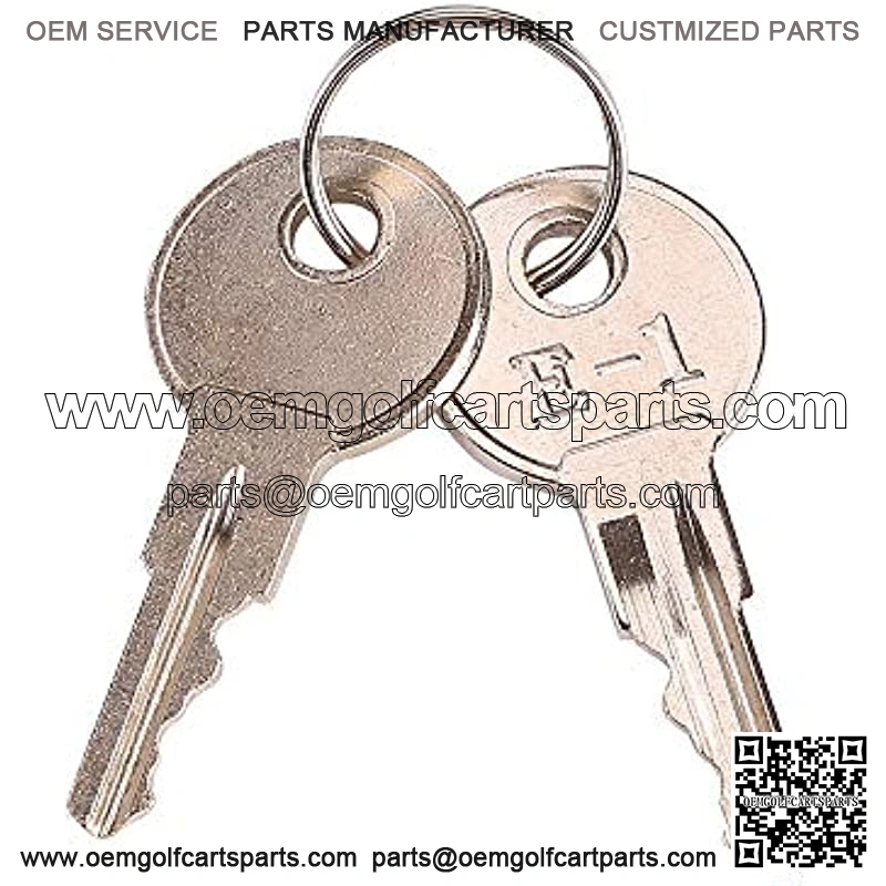 Universal Golf Cart Ignition Keys for EZGO 1982-up Electric and Gas, 2 PCS, OEM# 17063-G1 605946 611282 606993 609680 609692