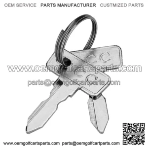 2 Golf Cart Ignition Keys for Club Car DS 82-up,Club Car Precedent 04-up 1012505