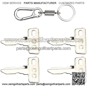 4 Pack Golf Cart Keys for Club Car DS 1982-up, Club Car Precedent 2004-up, Replace OEM 1012505