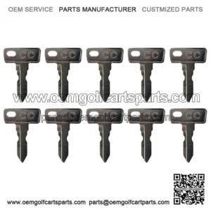 (10) Club Car DS 1982+ Gas/Electric Golf Cart Key Replacement Ignition Keys