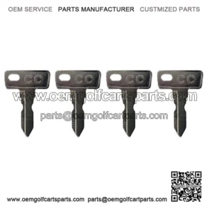 (4) Club Car DS 1982+ Gas/Electric Golf Cart Key Replacement Ignition Keys