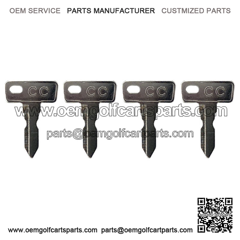 (4) Club Car DS 1982+ Gas/Electric Golf Cart Key Replacement Ignition Keys