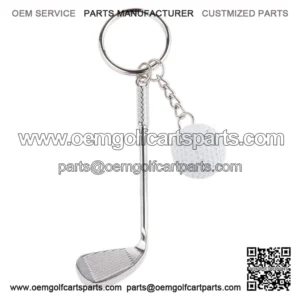 Regalo De La Cadena Dominante Mini Golf Club De Bola Colgante Llavero Blanco  Llavero