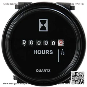 Runleader HM009 DC 6V to 80V Round Hour Meter Snap in Quartz Hour Meter Mechanical Timer for Boat Auto Atv Utv Snowmobile Lawn Mower Tractors Vehicle Cars Fork Lifts Trucks Marine Generator