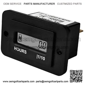 Digital LCD Hour Meter, AC 86V to 230V , Total Hours Resettable, Use for ZTR Lawn Mower Tractor Generator Golf cart Club car Scrubber Marine ATV Motor Compressor and Other Powered Equipment