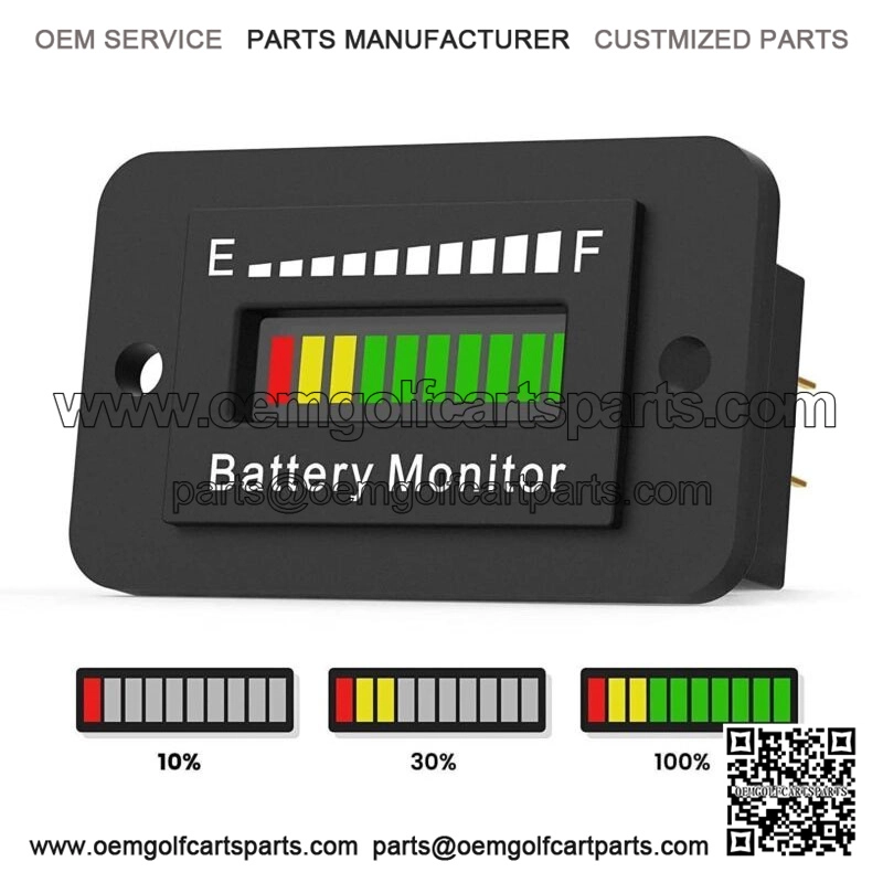 24/36 Volt Battery Indicator for EZGO Club Car Yamaha Golf Cart Meter Gauge ATV