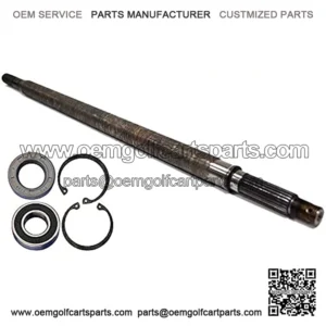 Rear Axle Shaft 23 7/8" Long Driver Side with Bearing Seal Kit Fits Medalist 2005-up, Electric Golf Carts 1994-up and Replaces OEM Part # 20377-G11