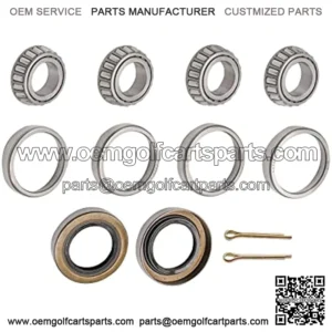 Golf Cart Front Axle Wheel Hub Bearings and Seal for 1976-Up EZGO TXT Gas and Electric Models,50892-G1 25146-G1