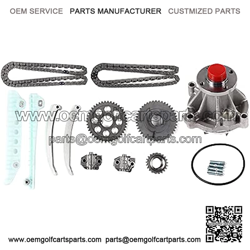Timing Chain Kit & Water Pump Compatible with Ford - 1997-2002 E-150 Econoline 4.6L 281Cu. In. V8 GAS SOHC, 1997-2002 E-150 Econoline Club Wagon 4.6L 281Cu. In. V8 GAS SOHC Naturally Aspirated