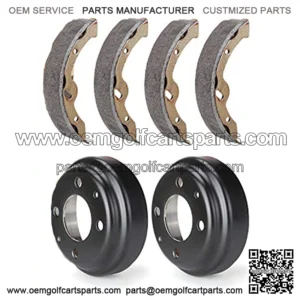 Golf Cart Brake Maintenance/Repair Kit,Yamaha Brake Drums & Brake Shoes kit for Yamaha G&E Carts G9 (1993-up), G14, G16, G19, G20, G21, G22 Models,OEM JU0-G6521-00-00, JN6-F5331-01-00