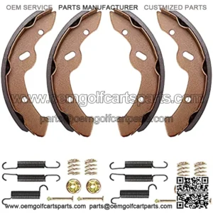 Golf Cart Brake Shoes & Brake Spring Kit Fits EZGO TXT Medalist 1997 UP, Workhorse 1996+, Yamaha G9-G22, Replace OEM 27943G01 27944G01 70795G01 JN6-F5331-01-00