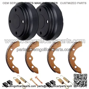 Golf Cart Brake Drums & Brake Shoes Deluxe Set for Golf Cart Club Cart DS Precedent (Gas/Electric) with Brake Shoes Spring Kit