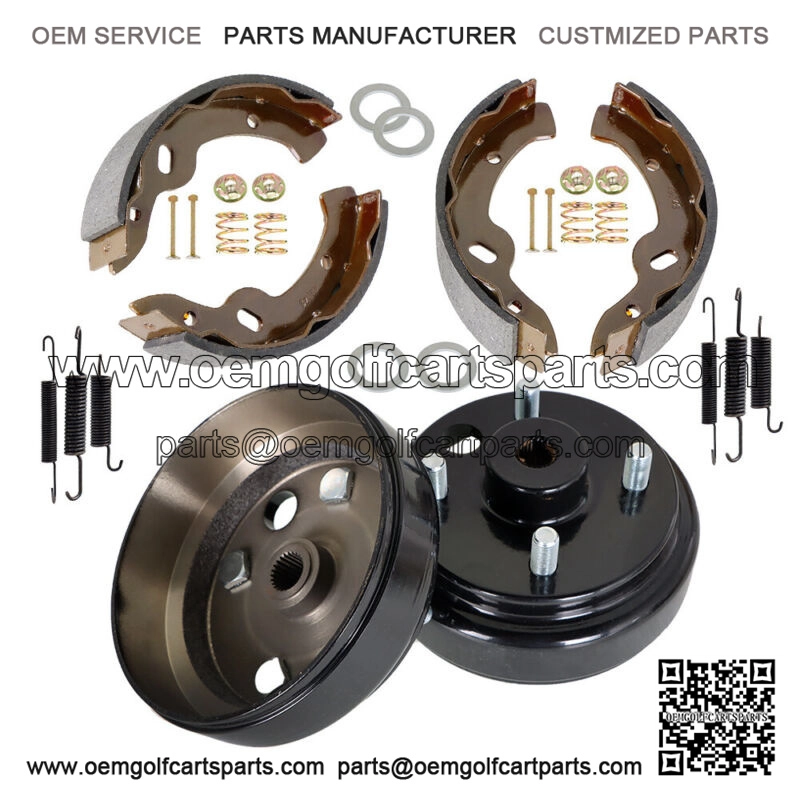 Golf Cart Rear Brake hub Drums Brake Shoe Spring Kit For EZGO TXT Electric 96+