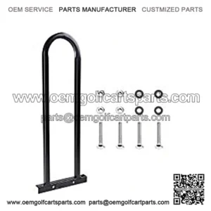 Golf Cart Rear Seat Safety Grab Bar Hand Rail Compatible with Club Car Yamaha Universal Black US Delivery