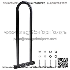 Universal Rear Seat Safety Hand Rail Grab Bar Black Metal for Golf Cart Club Car Yamaha