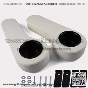 Universal Golf Cart Rear Seat Arm Rest Cushion with Cupholder Compatible for EZGO, Club Car, Yamaha and Other Golf Cart Models