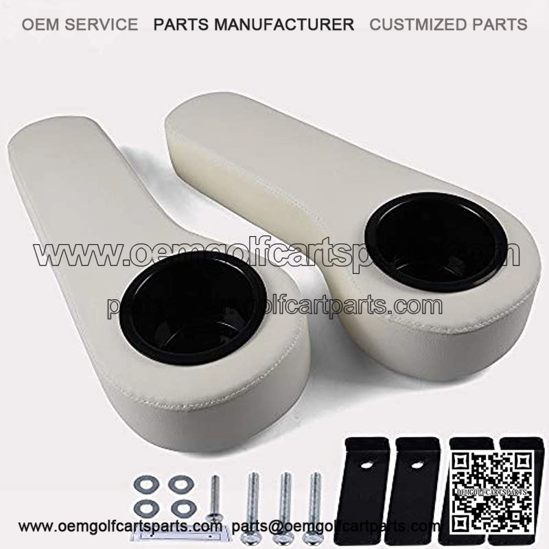Universal Golf Cart Rear Seat Arm Rest Cushion with Cupholder Compatible for EZGO, Club Car, Yamaha and Other Golf Cart Models