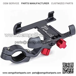 Universal Aluminium Bike Phone Mount, Adjustable from 2.2-3.7" Wide and 360?? Angle, Fits for iPhone Xs|Xs Max, XR, X, 8 | 8+, Galaxy S10, S10+, S10E, S9