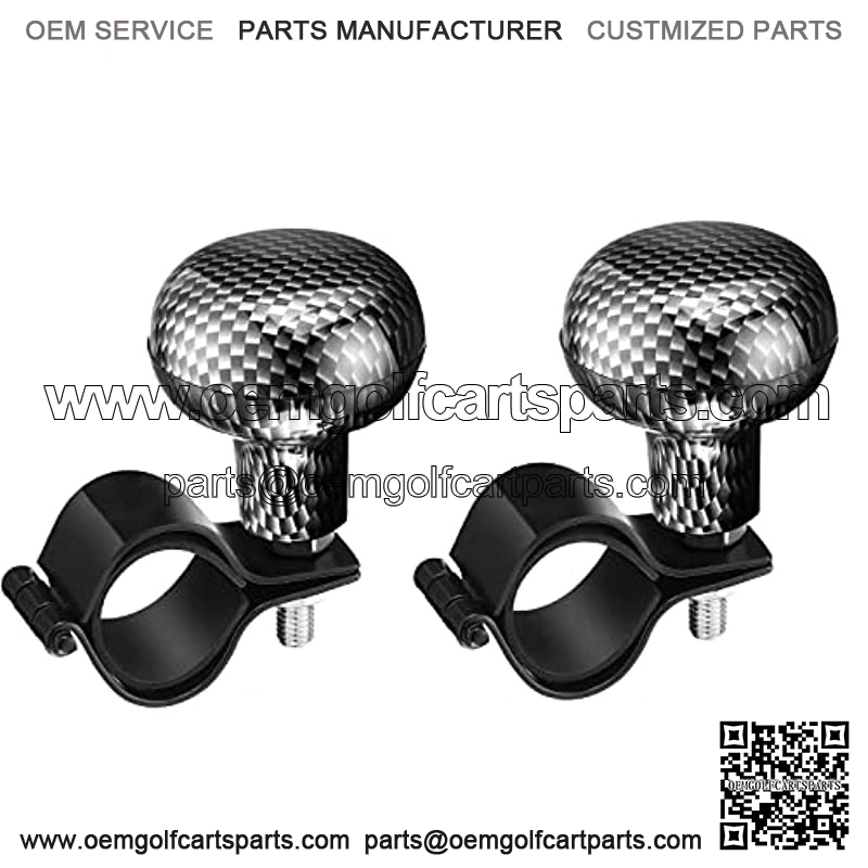 2 Pieces Steering Wheel Spinner Knob Vehicle Steering Wheel Turn Ball Knob Suicide Power Handle Accessories for Cars, Trucks, Tractors, Boats, Golf Cart, Black and Carbon Color(Novel Style)