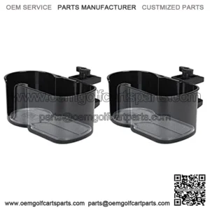 2 Pack Cup Holder for Golf Cart, Caddy Organizer Tray for Golf Cart, Portable Pontoon Cup Holder for Boat, Lawn Chair, Table Cup Holder Storage Water Bottle, Mugs, Sunglass, rangefinder