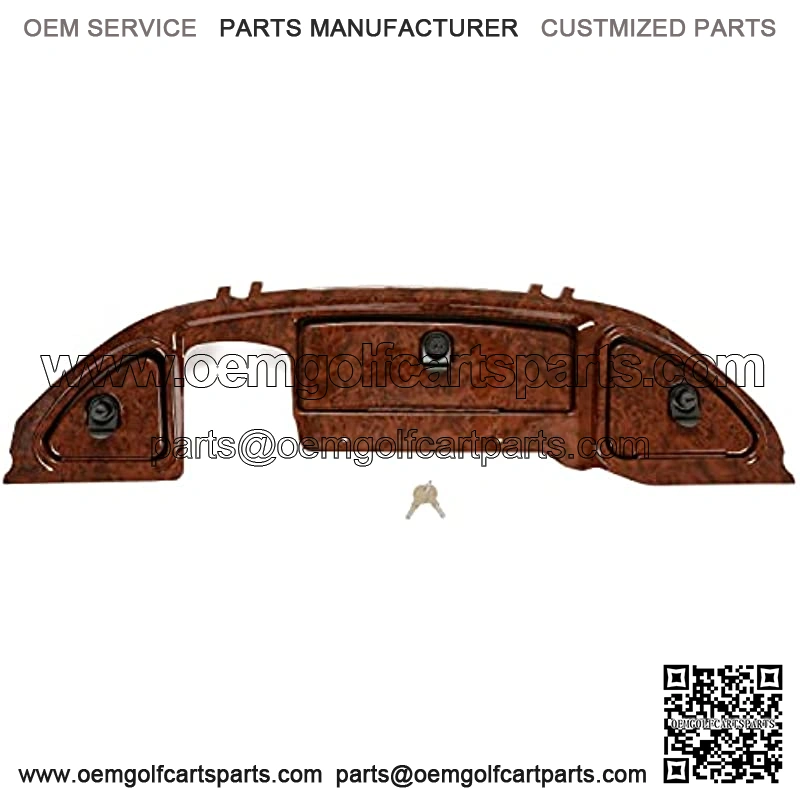 Dash Panel Compatible with 2008.5-Up Club Car Precedent Tempo Onward Golf Cart Three Door Wood Grain