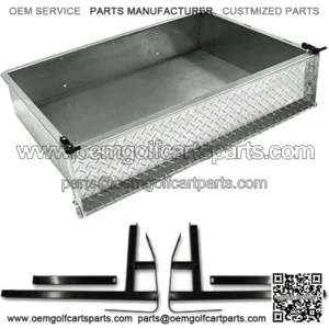 Aluminum Cargo Box Kit for EZGO TXT / T48 / Valor (94.5-Up) Golf Cart Models